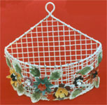 Iron Floral Handpainted Basket