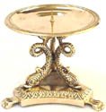 Elegant Floral Brass Pillar Candleholder