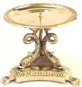 Elegant Floral Brass Pillar Candleholder