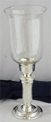 Hurricane With Glass Chimney 14" H