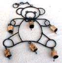 Teddy bear wind chime