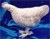 Hen White Antique