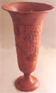 Flower Vase Embossed in Cinnabar finish