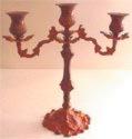 Candelabra Three Light Cinnabar Finish 12.5" H