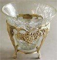 Potpourri Bowl With Crackled Glass (Grape Design)
