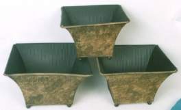 Iron Planter Set/3 Antique Finish