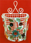 Iron Floral Handpainted Basket