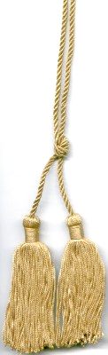 Metallic Gold Chair tie Cord with two Turk Knot Tassels as low as