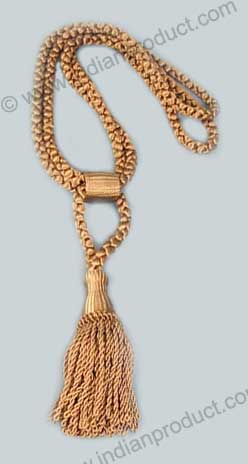 Metallic Gold Chair tie Cord with two Turk Knot Tassels as low as