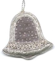 Christmas Silver Bell Ornament