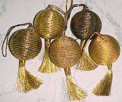 Christmas Ornament with Metallic Gold Tassel