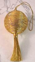 Christmas Ornament with Metallic Gold Tassel