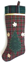 12" Plaid Christmas Stocking