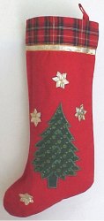 12" Plaid Christmas Stocking