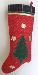 12" Plaid Christmas Stocking