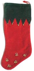 12" Christmas Stocking with Bells