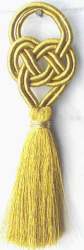 Metallic Gold Braided tassel 6.5"H