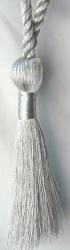 Metallic Silver Tassel 4.75"H