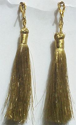 50 PCS Gold Tassels, Metallic Gold Skinny String Fringe Tassels