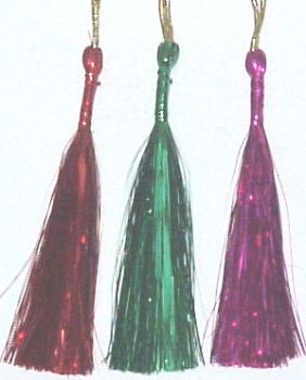 Rainbow Tinsel Tassels: 2.5 Metallic Jewelry Making Tassels