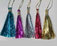 3" Mini Metallic Tinsel Tassel