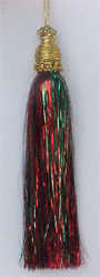 8" Multi Color Tinsel Tassel