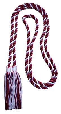 Single Honor Cord in 3 Colors - NAVY BLUE, WHITE and DARK RED