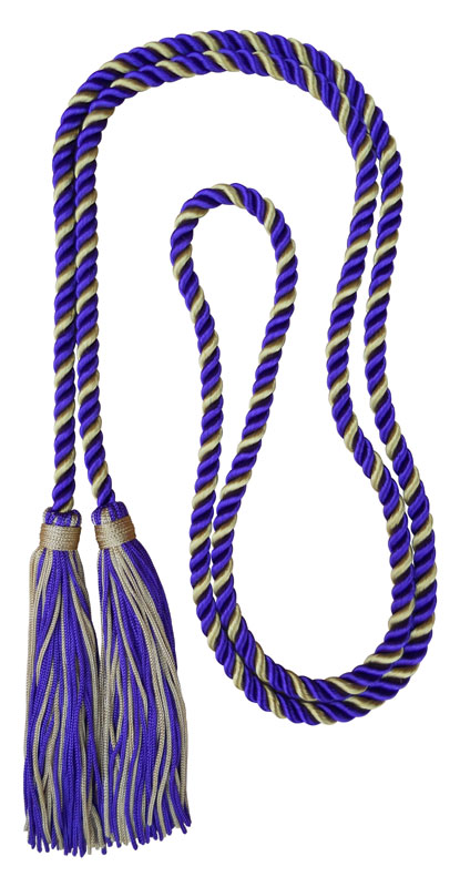 Single Honor Cord in 3 Colors - NAVY BLUE, WHITE and DARK RED