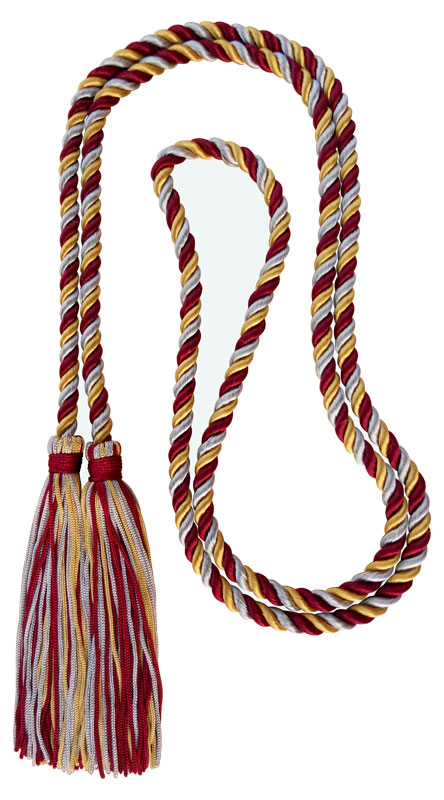 Single Honor Cord in 3 Colors - NAVY BLUE, KELLY GREEN and DARK RED