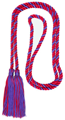 Single Honor Cord in 3 Colors - ROYAL BLUE, WHITE and DARK RED