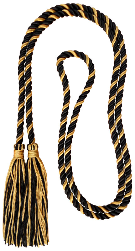 Single Honor Cord in 2 Colors - LIGHT GOLD and BLACK