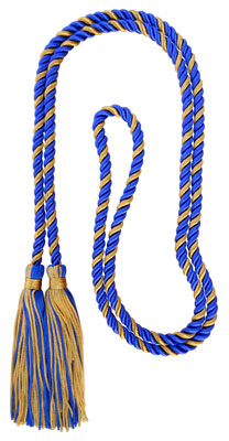 Single Honor Cord in 3 Colors - NAVY BLUE, WHITE and DARK RED