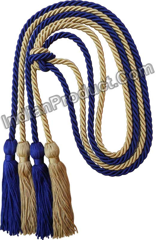 Honor Cord - LIGHT GOLD AND NAVY BLUE COLOR