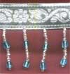 Metallic Silver Glass Beaded Fringe