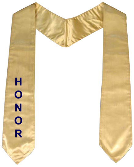 Graduation Stole With
One Side Embroidery Graduation Stole - Click here for view details