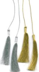 20" Thin Metallic Cord with 3.5" Tassels