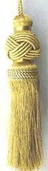 Metallic Gold Turk Knot Tassel 9" H