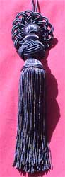 Navy Blue Turk Knot Tassel 7" H