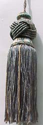 Antique Gold Green Turkknot Tassel