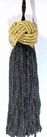 Mini Tassel W/Metallic Gold Turkknot