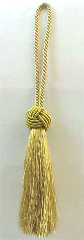 Metallic Gold Chair tie Cord with two Turk Knot Tassels as low as