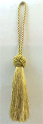 6" Metallic Gold Turkknot Tassel with 6" Loop